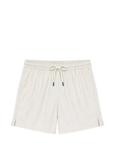Les Héritiers Drawstring-waist Swim Shorts In White