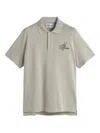 Les Héritiers Embroidered Polo Shirt In Gray