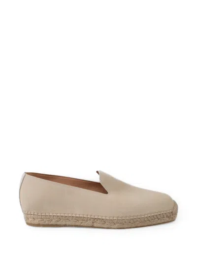 Les Héritiers Futadera Suede Espadrilles In Neutral