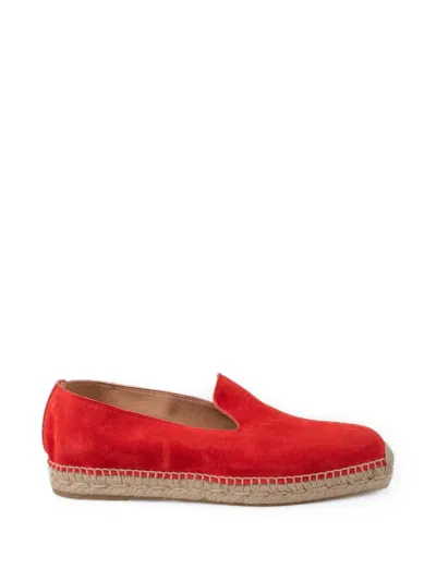 Les Héritiers Futadera Suede Espadrilles In Red
