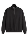 Les Héritiers Logo Quarter Zip Sweatshirt In Black