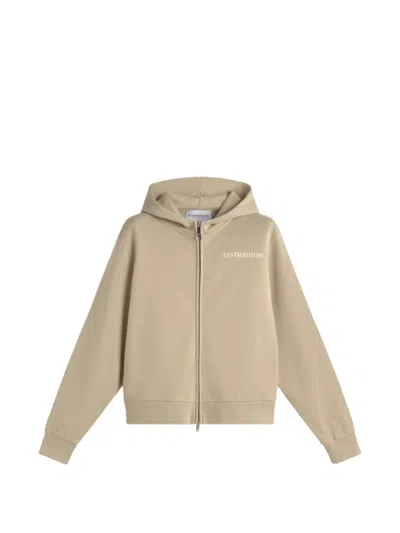 Les Héritiers Logo-detail Zip-up Hoodie In White