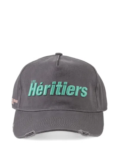 Les Héritiers Logo-embroidered Baseball Cap In Green