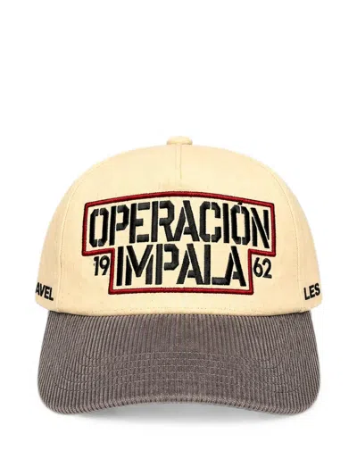 Les Héritiers Logo-embroidered Corduroy-brim Cap In Multi