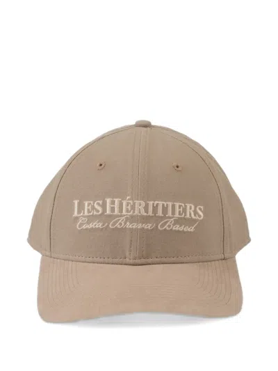 Les Héritiers Logo-embroidery Baseball Cap In Pattern