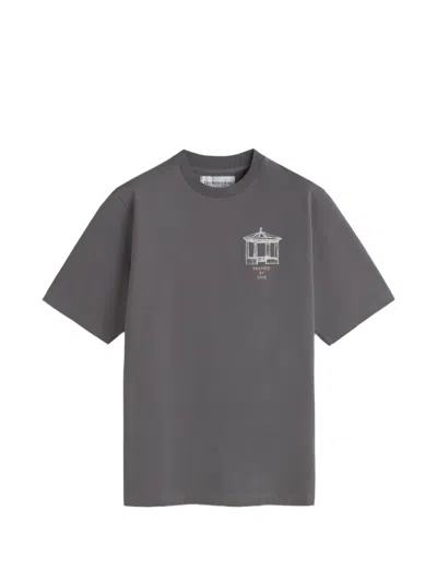 Les Héritiers Logo-print T-shirt In Gray