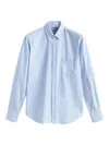 Les Héritiers Pocket Oxford Shirt In Blue