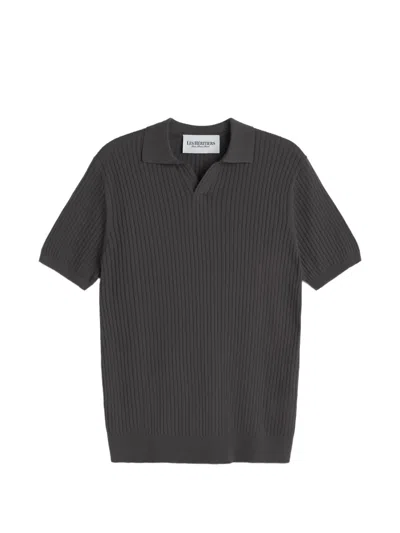 Les Héritiers Ribbed T-shirt In Gray