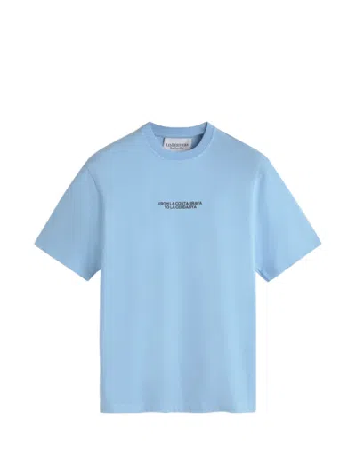Les Héritiers Roots Slogan-print T-shirt In Blue