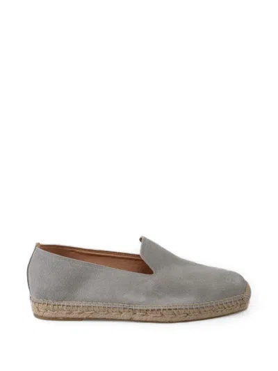 Les Héritiers Square-toe Espadrilles In Gray