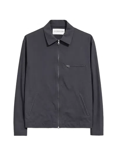 Les Héritiers Work Tech Zip-up Jacket In Gray
