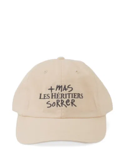 Les Héritiers X Mas Sorrer Embroidered Cap In Neutral