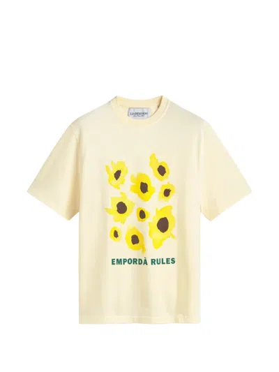Les Héritiers X Mas Sorrer Girasols Floral-print T-shirt In Yellow