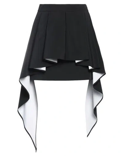 Les Hommes - Femme Woman Mini Skirt Black Size 8 Acrylic, Silk, Elastane
