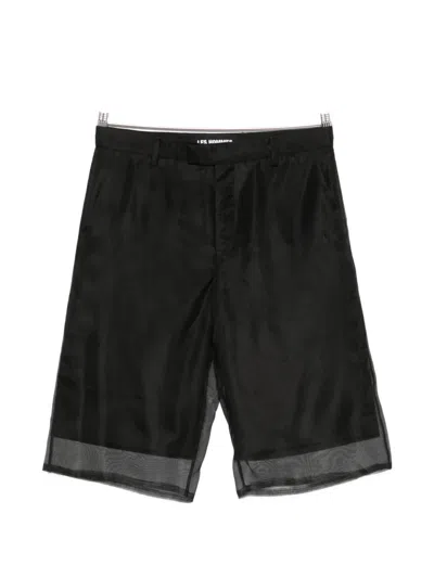 Les Hommes Belt-loop Shorts In Black
