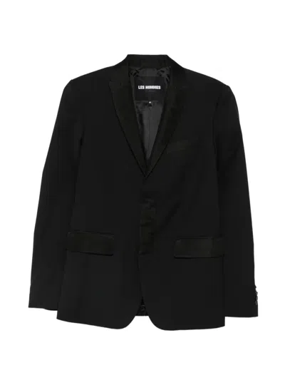 Les Hommes Flap-pocket Blazer In Black