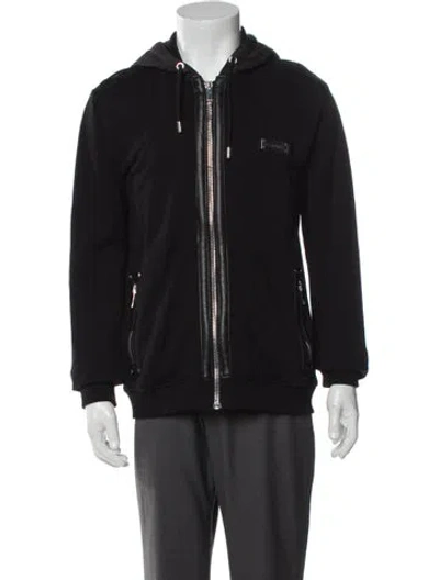 Pre-owned Les Hommes Graphic Print Bomber Jacket In Black