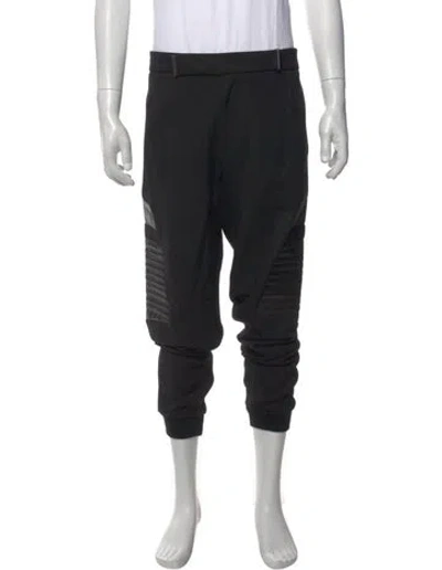 Pre-owned Les Hommes Graphic Print Joggers In Black