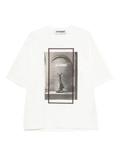 Les Hommes Graphic-print T-shirt In White