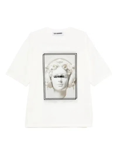 Les Hommes Graphic-print T-shirt In White