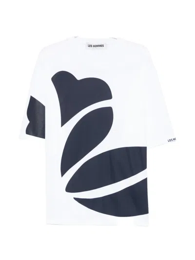 Les Hommes Graphic-print T-shirt In White