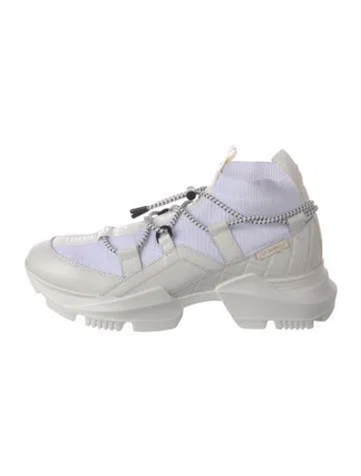 Pre-owned Les Hommes Leather Chunky Sneakers In White