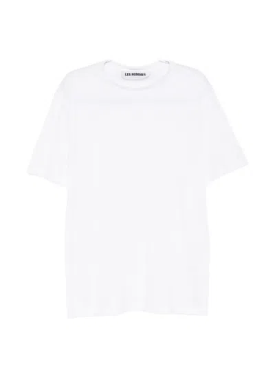 Les Hommes Linen T-shirt In White