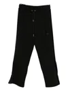 Les Hommes Logo-embroidered Track Pants In Black