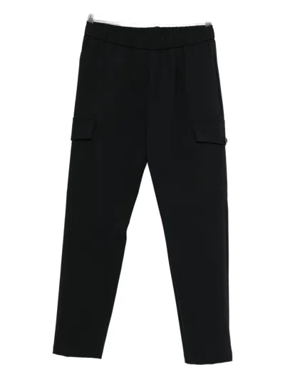 Les Hommes Logo-plaque Trousers In Black