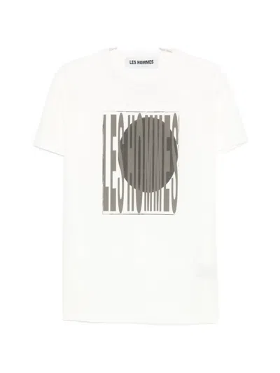 Les Hommes Logo-print T-shirt In White