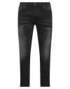 Les Hommes Man Jeans Black Size 31 Cotton, Elastane In Black