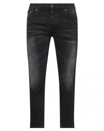 Les Hommes Man Jeans Black Size 31 Cotton, Elastane