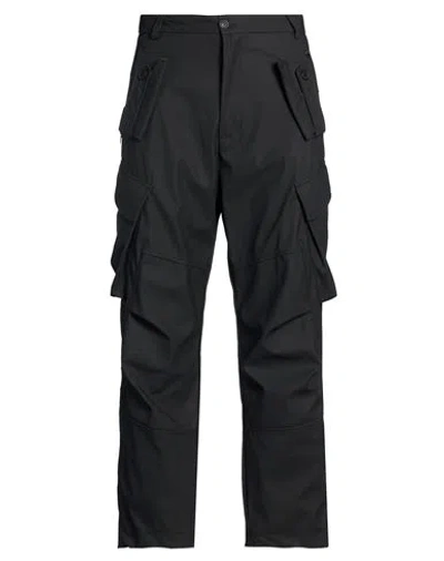Les Hommes Man Pants Black Size 40 Polyester, Polyurethane