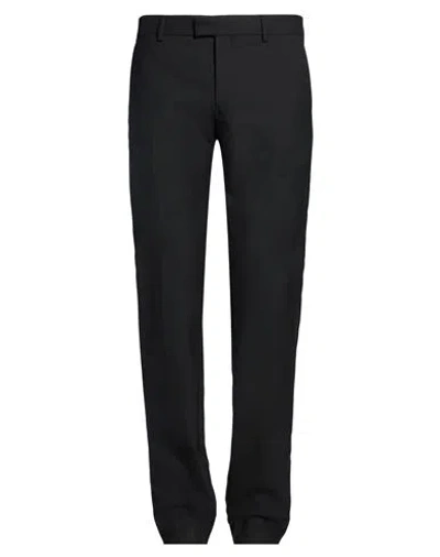 Les Hommes Man Pants Black Size 40 Polyester, Virgin Wool, Elastane In Multi