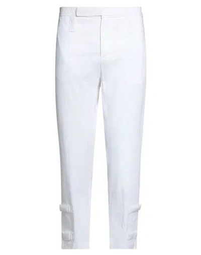 Les Hommes Man Pants White Size 38 Cotton, Elastane