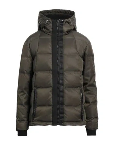 Les Hommes Man Puffer Military Green Size 46 Polyamide