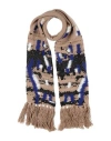 Les Hommes Man Scarf Camel Size - Virgin Wool In Beige