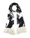 Les Hommes Man Scarf Grey Size - Virgin Wool In Grey