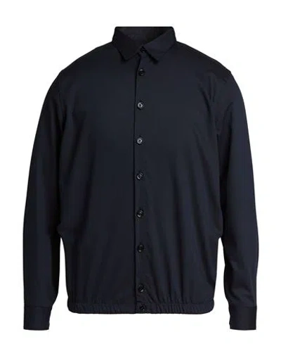 Les Hommes Man Shirt Blue Size Xl Polyester, Viscose, Elastane