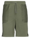 Les Hommes Man Shorts & Bermuda Shorts Military Green Size Xl Cotton
