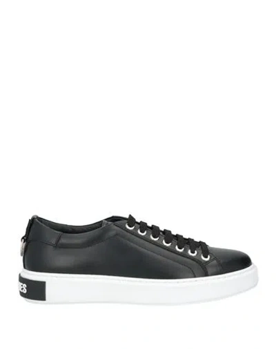 Les Hommes Man Sneakers Black Size 6 Calfskin