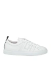 Les Hommes Man Sneakers White Size 8 Leather