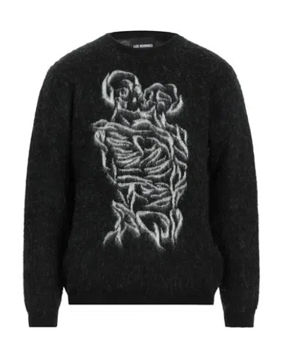 Les Hommes Man Sweater Black Size Xxl Polyamide, Acrylic, Wool, Alpaca Wool, Elastane