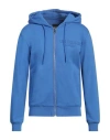 Les Hommes Man Sweatshirt Azure Size L Cotton In Blue