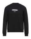 Les Hommes Man Sweatshirt Black Size Xl Cotton