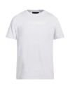 Les Hommes Man T-shirt White Size M Cotton, Elastane