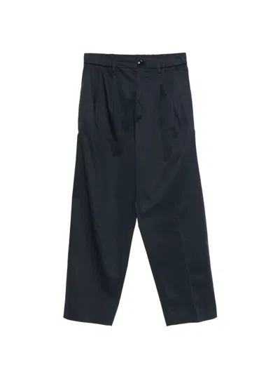 Les Hommes Pleated Elasticated-waist Trousers In Black