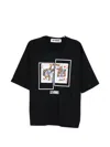 Les Hommes Printed T-shirt In Black