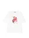 Les Hommes Printed T-shirt In White