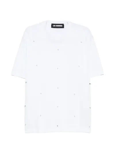 Les Hommes 스파이크 티셔츠 In White